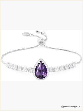 Crystal Imitation Diamond Rhinestone Charm Bracelet Adjustable